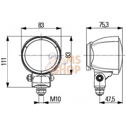 Phare de travail Modul 70 H9 | HELLA Phare de travail Modul 70 H9 | HELLAPR#710432