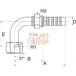 Racc. à sertir DN25-1"5/16 JIC 90° | GATES Racc. à sertir DN25-1"5/16 JIC 90° | GATESPR#779793