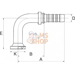 Racc. à sertir DN25+47,6 bride 90° | GATES Racc. à sertir DN25+47,6 bride 90° | GATESPR#754571