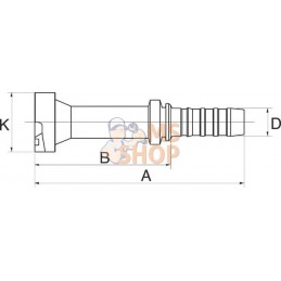 Raccord à sertir DN25-47,6 utilisable pour CAT | GATES Raccord à sertir DN25-47,6 utilisable pour CAT | GATESPR#754568