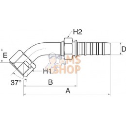 Racc. à sertir DN25-1"5/16 JIC 45° | GATES Racc. à sertir DN25-1"5/16 JIC 45° | GATESPR#754593