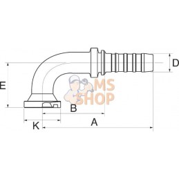 Racc. à sertir DN25+50,8 bride 90° | GATES Racc. à sertir DN25+50,8 bride 90° | GATESPR#779791