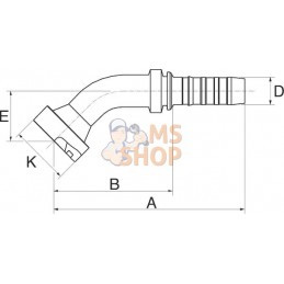 Raccord à sertir 45° DN32-54 utilisable pour CAT | GATES Raccord à sertir 45° DN32-54 utilisable pour CAT | GATESPR#779840