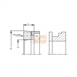 ZA1008014BWAKR; KRAMP; Joint pist. 100x80x14 B-WA+KR; pièce detachée