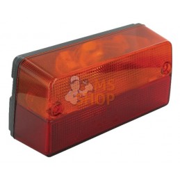 Feu arrière rectangulaire, rouge/ambre, à boulonner, 220x104mm, Cobo | COBO Feu arrière rectangulaire, rouge/ambre, à boulonner,