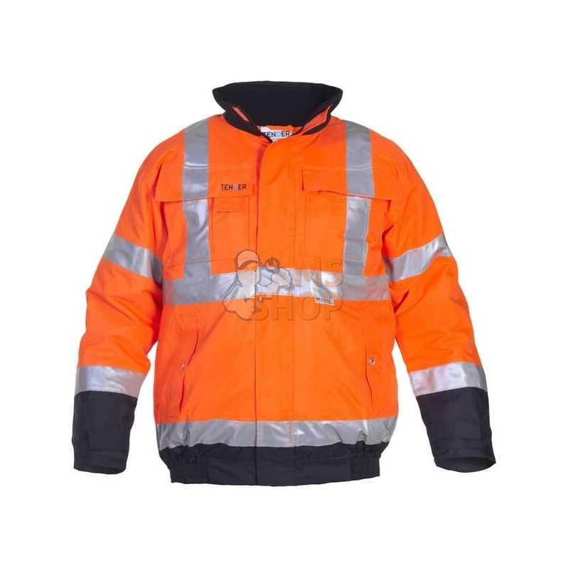 Veste de pilote Oui, orange-bleu, taille L, EU : 52-54 Hydrowear | HYDROWEAR Veste de pilote Oui, orange-bleu, taille L, EU : 52