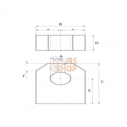 DC39BEVQ050; KRAMP; Bande fixation 50x30 - 70 - ø20; pièce detachée