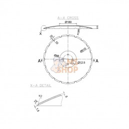 RA132406N; KRAMP; Disque crénelé 510x5,0mm; pièce detachée