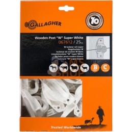 Isol. de soutien W blanc (x25) | GALLAGHER Isol. de soutien W blanc (x25) | GALLAGHERPR#854187