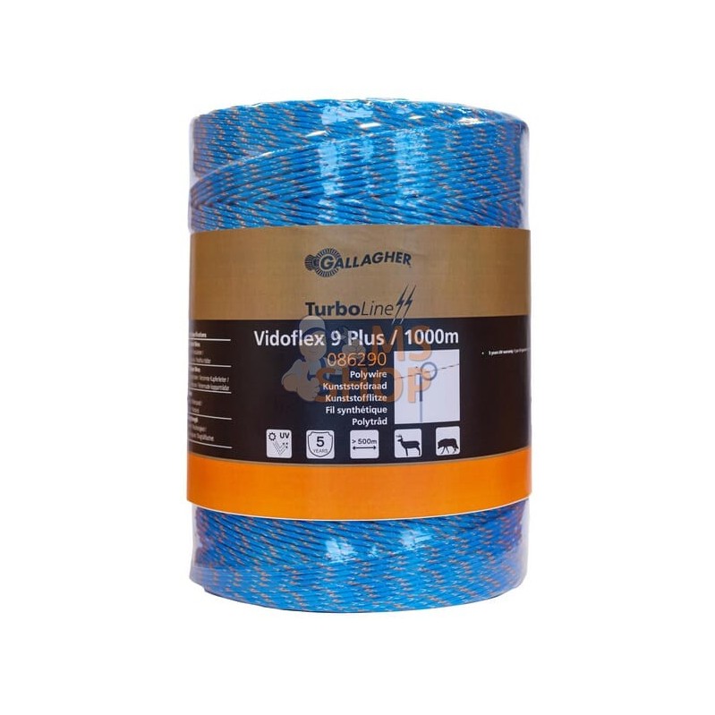 Fil Polywire, Vidoflex 9 TurboLine Plus Bleu 1000 m | GALLAGHER Fil Polywire, Vidoflex 9 TurboLine Plus Bleu 1000 m | GALLAGHERP Fil Polywire, Vidoflex 9 TurboLine Plus Bleu 1000 m | GALLAGHER Fil Polywire, Vidoflex 9 TurboLine Plus Bleu 1000 m | GALLAGHERP