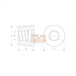 DS2904013028VM; KRAMP; Ecrou finale alésage DS25 D40-; pièce detachée