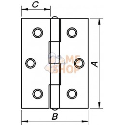 Charnière d'angle inox 89x25 | UNBRANDED Charnière d'angle inox 89x25 | UNBRANDEDPR#905166