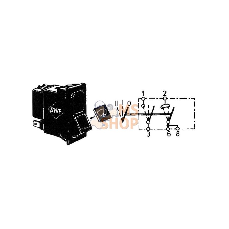 Interrupteur 0-1-2 Off-On-On SWF sans éclairage vers modèles XL | UNBRANDED Interrupteur 0-1-2 Off-On-On SWF sans éclairage vers