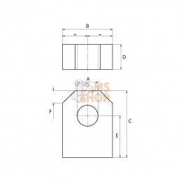 DC39BEVQ040; KRAMP; Bande fixation 40x25 - 60 - ø16; pièce detachée