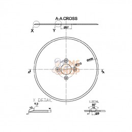 110034N; KRAMP; Rondelle plate 406x4,0mm; pièce detachée