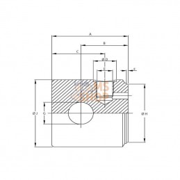 DC39BEVDN030; KRAMP; Fond + trou D.12.2 alésage 30 NIP; pièce detachée