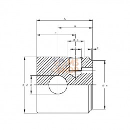DC39BEVDN030; KRAMP; Fond + trou D.12.2 alésage 30 NIP; pièce detachée