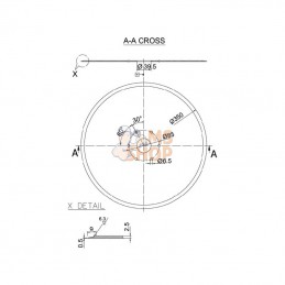 FLE0154N; KRAMP; Rondelle plate 350x4,0mm; pièce detachée