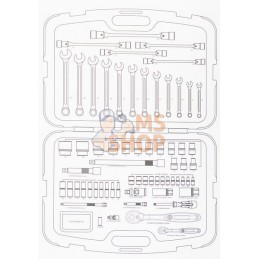 Jeu 96 douilles mixtes 1/4" + 1/2" | KRAMP Jeu 96 douilles mixtes 1/4" + 1/2" | KRAMPPR#563965