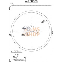 Disque lisse, 380x5,0mm | KRAMP Disque lisse, 380x5,0mm | KRAMPPR#564869