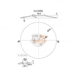 970401N; KRAMP; Disque lisse, fraisure 320x3,0mm; pièce detachée