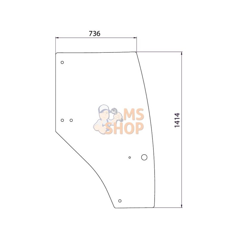 Vitre de porte droite | KRAMP Vitre de porte droite | KRAMPPR#463863
