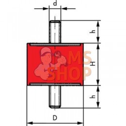 Silent bloc vibrations TYPE A | KRAMP Silent bloc vibrations TYPE A | KRAMPPR#799286