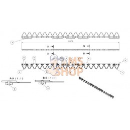 Lame dentée 1,45m Aebi | KRAMP Lame dentée 1,45m Aebi | KRAMPPR#564088