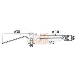 Dent d'andaineuse rotative D. ext. | KRAMP Dent d'andaineuse rotative D. ext. | KRAMPPR#565083