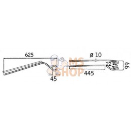 Dent d'andaineuse rotative D. int. | KRAMP Dent d'andaineuse rotative D. int. | KRAMPPR#565085