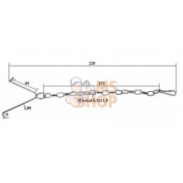 Chaîne - bouchon de réservoir de carburant | KRAMP Chaîne - bouchon de réservoir de carburant | KRAMPPR#649482