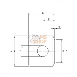 DC39BEVD040B; KRAMP; Fond + trou D.16.2 alésage 40 CRO; pièce detachée