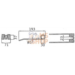 Dent de ramassage Ø5 p/Welger | KRAMP Dent de ramassage Ø5 p/Welger | KRAMPPR#566094