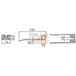 Dent de ramassage Ø5 p/Welger | KRAMP Dent de ramassage Ø5 p/Welger | KRAMPPR#566004