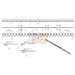 Lame dentée 1,90m Aebi | KRAMP Lame dentée 1,90m Aebi | KRAMPPR#564053