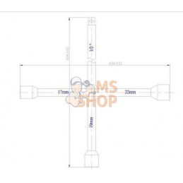 Démonte-roue 17x19x22x1/2" | KRAMP Démonte-roue 17x19x22x1/2" | KRAMPPR#564968