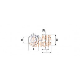 Ecrou hexagonal borgne M16 zingué | KRAMP Ecrou hexagonal borgne M16 zingué | KRAMPPR#734917