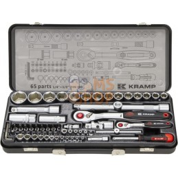 Jeu 65 douilles 1/4" + 1/2" | KRAMP Jeu 65 douilles 1/4" + 1/2" | KRAMPPR#564064