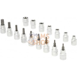 Jeu 16 douilles 1/2" Torx | KRAMP Jeu 16 douilles 1/2" Torx | KRAMPPR#564624