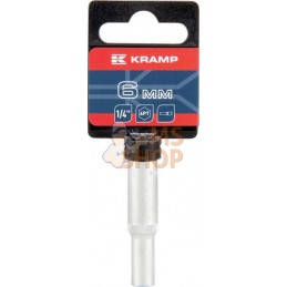 Douille longue 1/4" 6 pans 6 mm | KRAMP Douille longue 1/4" 6 pans 6 mm | KRAMPPR#566111