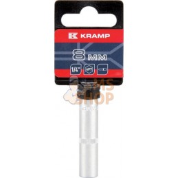 Douille longue 1/4" 6 pans 8 mm | KRAMP Douille longue 1/4" 6 pans 8 mm | KRAMPPR#566102