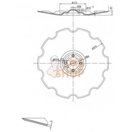 Harrow disc V55 D: 470mm | KRAMP Harrow disc V55 D: 470mm | KRAMPPR#1090111