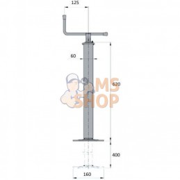 Tige réglable de béquille | AL-KO Tige réglable de béquille | AL-KOPR#873768
