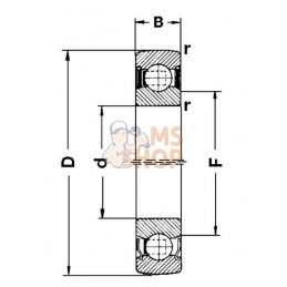 Roulement à billes à gorge profonde 60x110x22 mm, 17262122RS1 SKF | SKF Roulement à billes à gorge profonde 60x110x22 mm, 172621