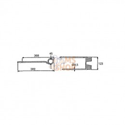 001530141KR; KRAMP; Dent de pirouette rotative D.; pièce detachée