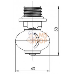 Demi-buse sphérique 1/2" | AGROTOP Demi-buse sphérique 1/2" | AGROTOPPR#1124641