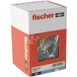 Vis de fixation murale HM M6x52 50pcs | FISCHER Vis de fixation murale HM M6x52 50pcs | FISCHERPR#1125176