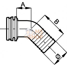 Raccord de flexible 30 mm 45° | ARAG Raccord de flexible 30 mm 45° | ARAGPR#1125364