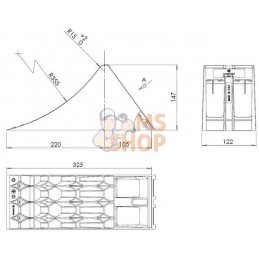 Cale de roue Crowny® 36, jaune, homologuée, thermoplastique | LOKHEN Cale de roue Crowny® 36, jaune, homologuée, thermoplastique