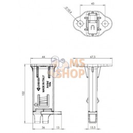 Support de cale de roue Beam®, simple, pour Origamy® 36 | LOKHEN Support de cale de roue Beam®, simple, pour Origamy® 36 | LOKHE